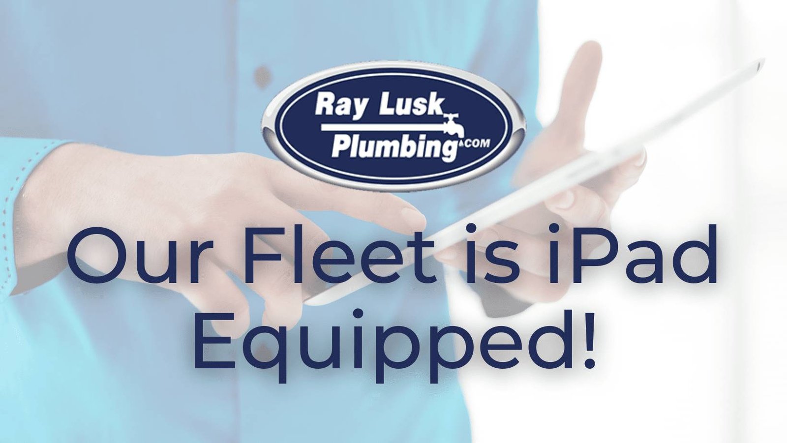 Image text reads: Our fleet is iPad equipped