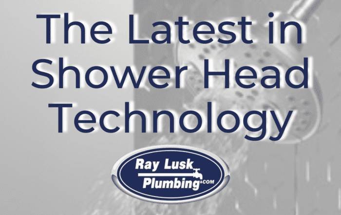 Image text reads: The Latest in New Shower Head Technology